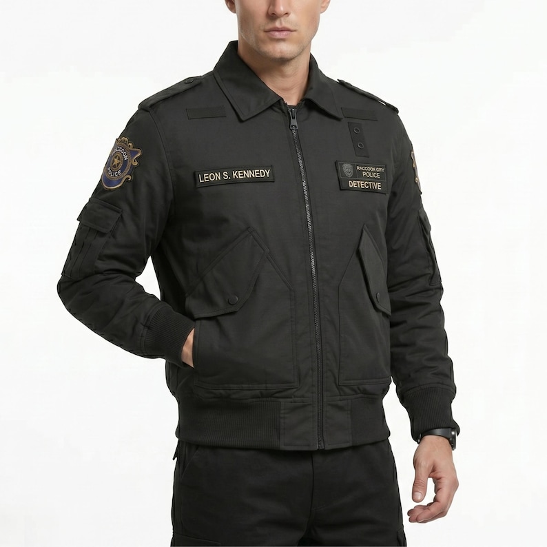 Dad Jackets Gifts - Leon Kennedy RPD Jacket, Resident Evil Cosplay ...