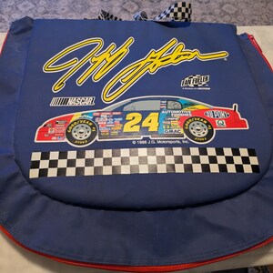 Vintage 1998 NASCAR Jeff Gordon #24 Stadium Seat Cushion/Pillow and Carry Bag