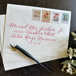 Modern Calligraphy Wedding Envelope Addressing: Custom Handwritten Service