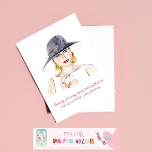 Carte de vœux d'anniversaire Jenna Rink film 30 ans sinon rien, illustration cinéma pop culture 2000, cadeau pour millennials fan de romance
