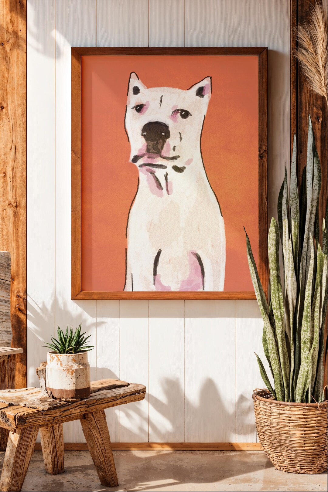 Custom Pet Portrait Art Print for One Pet, Personalized Cat Dog ...