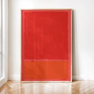 Red Wall Art Print- Abstract Wall Art, Minimalist Wall Art, Aesthetic Wall Art, Trendy Wall Art, Dorm Wall Art, Home Gift, Living Room Wall