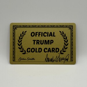 Carte dorée personnalisée Donald Trump | Cadeau d'anniversaire personnalisé pour bâillonner
