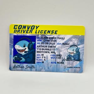 Personalisierter Rivals Führerschein | Lizenz für Videospiele | Geschenk für Gamer | Konvoi Rival Ausweis