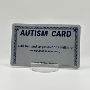 Autismus Karte, Kunststoff Autismus Awareness Geschenk