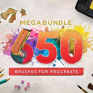 Procreate Mega Brush Bundle - Elevate Your Art with 650 Brushes & Textures for iPad