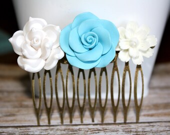 Flower Hair Comb, Bridal Accessories, Hair Accessories, Bridesmaids, Bridemaid Gift, Wedding Jewelry