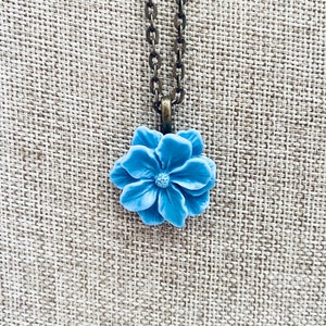 Flower Necklace, Romantic Jewelry, Rose Necklace