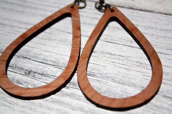 Playa Earrings in Dark Wood Playa Earrings in Dark Wood