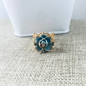 Flower Ring, Cocktail Ring, Adjustable Ring, Statement Ring