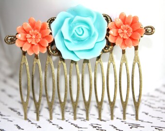 Flower Hair Comb, Bridal Accessories, Hair Accessories