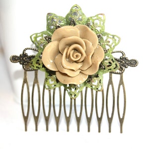 Flower Hair Comb, Bridal Accessories, Hair Accessories, Bridesmaid Gift, Collage Hair Comb, Wedding Accessory