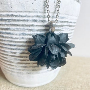 Black Rose Necklace, Rose Necklace