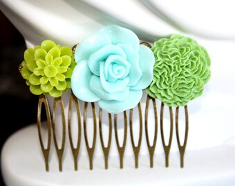 Flower Hair Comb, Bridal Accessories, Hair Accessories