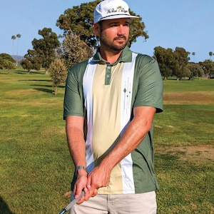 Mens Golf Shirt Performance Polo Lightweight Athletic Golf Shirt Hawaiian Shirt Golf Gift for Dad Golf Lover Fathers Day Gift for Him