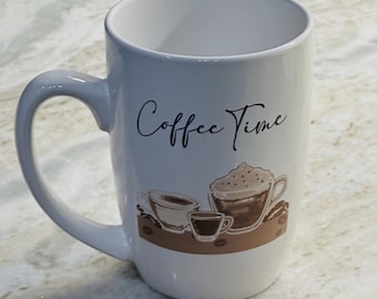Royal Norfolk Coffee Time Mug: 16oz Ceramic Coffee Cup NEW