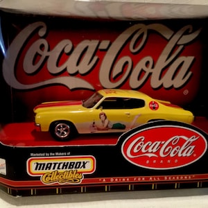 Rare Coca-Cola Matchbox 1970 Chevelle SS 454 Die-Cast Car – New in Box, 1:64 Scale Muscle Car Collectible, Vintage Coke Memorabilia