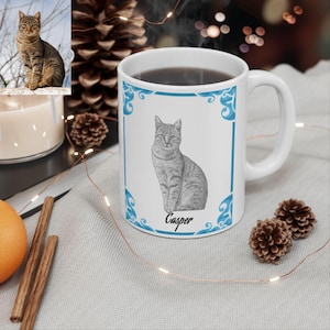 Custom sketched pet mug Cartoon pet mug personalised Pet gift Custom dog portrait gift Custom dog gifts Badly drawn pet portrait mug Gift