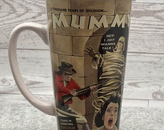 Mug vintage momie affiche de film d'horreur, tasse rétro en céramique