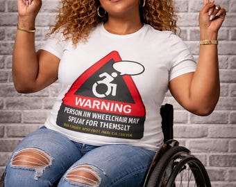 T-shirt de sensibilisation au handicap, T-shirt de plaidoyer pour les fauteuils roulants, T-shirt de vêtements d'autonomisation inclusive