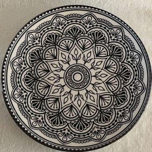 RARE Royal Norfolk Black & White 10 1/2” Dinner plates Whimsical Art Deco