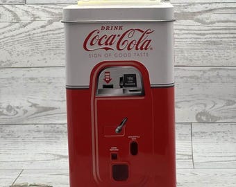 Tirelire en étain pour distributeur automatique de Coca-Cola vintage, signe de bon goût, monnaie de collection