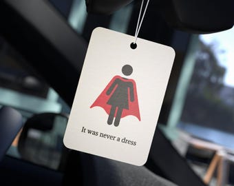 Ambientador para coche Super Woman – Aromas a coche nuevo, pino y hielo negro