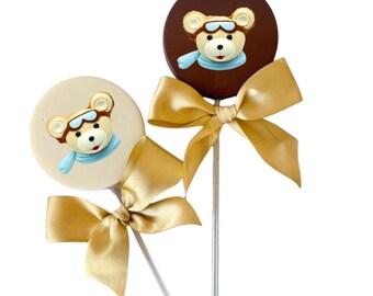 Silicone Mold Aviator Bear for DIY Crafts Chocolate Candy, Cupcake Topper Fondant, Clay, Resin
