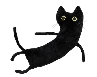 Nigel the Black Cat Plushie Toy, Black Cat Stuffed Animal, Christmas Gift, Black Cat Plush, Cat Lover Gift