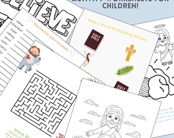 Printable Activity Worksheets for Children- Resurrection Easter