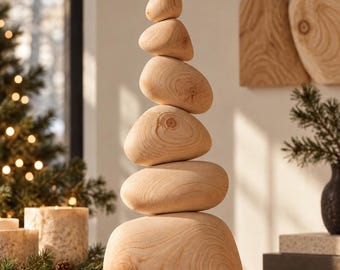 Special Christmas Edition — an individually designed IvarsDesign tabletop decoration, handcrafted from solid wood. Organic shapes and natura