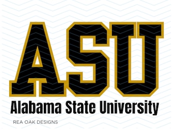 Alabama State Universität SVG, PNG, JPG-Dateien (Digitaler Download)