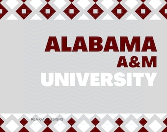 Alabama A & M SVG, PNG, JPG Dateien (Digitaler Download)