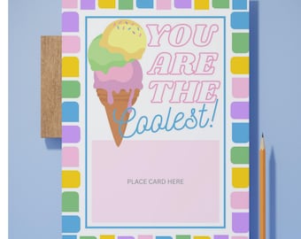 Printable Eis Geschenk Kartenhalter