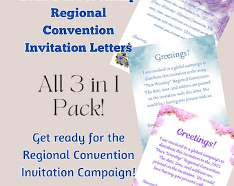 2025 Regional Convention Invitation Letter 3 Pack