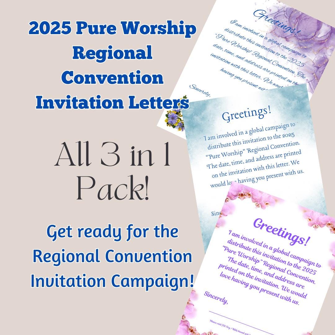2025 Regional Convention Invitation Letter 3 Pack
