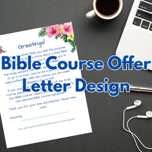 Carta de oferta de curso bíblico gratuito, descarga digital