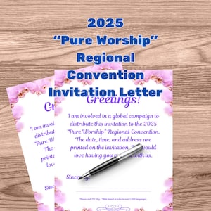Carta de invitación a la Convención de Adoración Pura