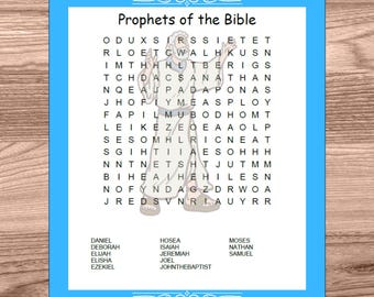 Prophets of the Bible Word Search Digital Download