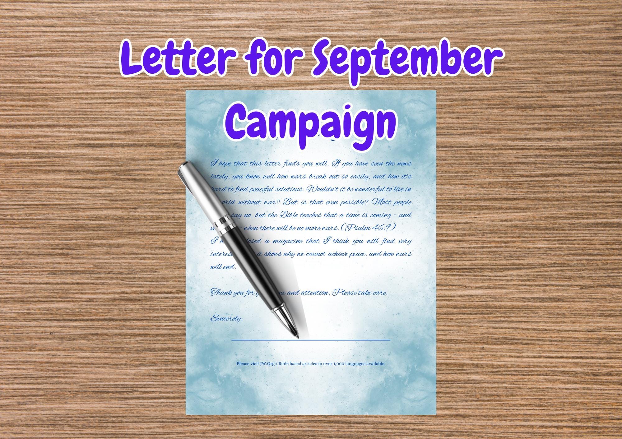 Campaign Letter For September Digital Download