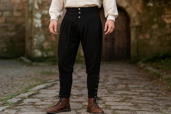 Viking Medieval Men's Pants, Renaissance Fair Cosplay Pants, Knight LARP Historical Pirate Pants, Ren Faire Fantasy Pants, Reenactment Pants