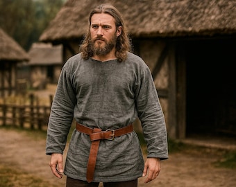 Pasek z renesansowego jarmarku, średniowieczny pas wikingów, skórzany pas piracki z ekoskóry, historyczny pas LARP, pasek retro vintage, uniwersalny pasek steampunk