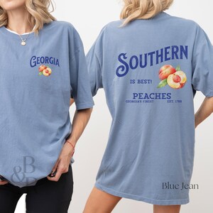 Georgia Peaches T-Shirt, Southern Native Shirt, Comfort Colors T-Shirt, Vintage Graphic Fruit Shirt, Georgia State Tshirt