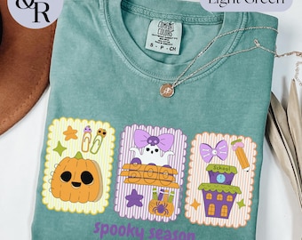 Halloween Teacher Shirt, Fall Comfort Colors T-Shirt, Spooky Season Teacher Tee, Cute Ghost Pumpkin School Shirt, Halloween Classroom Shirt