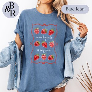 Second Grade is my Jam T-Shirt, Comfort Colors Shirt, Strawberry Teacher Shirt, Back to School Tee, Teacher Appreciation Gift