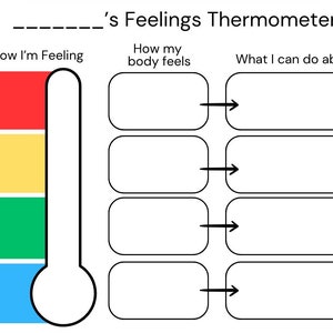feelings thermometer blank template