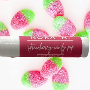 Strawberry Candy Pop Lippenbalsam, ganz natürlicher Lippenbalsam