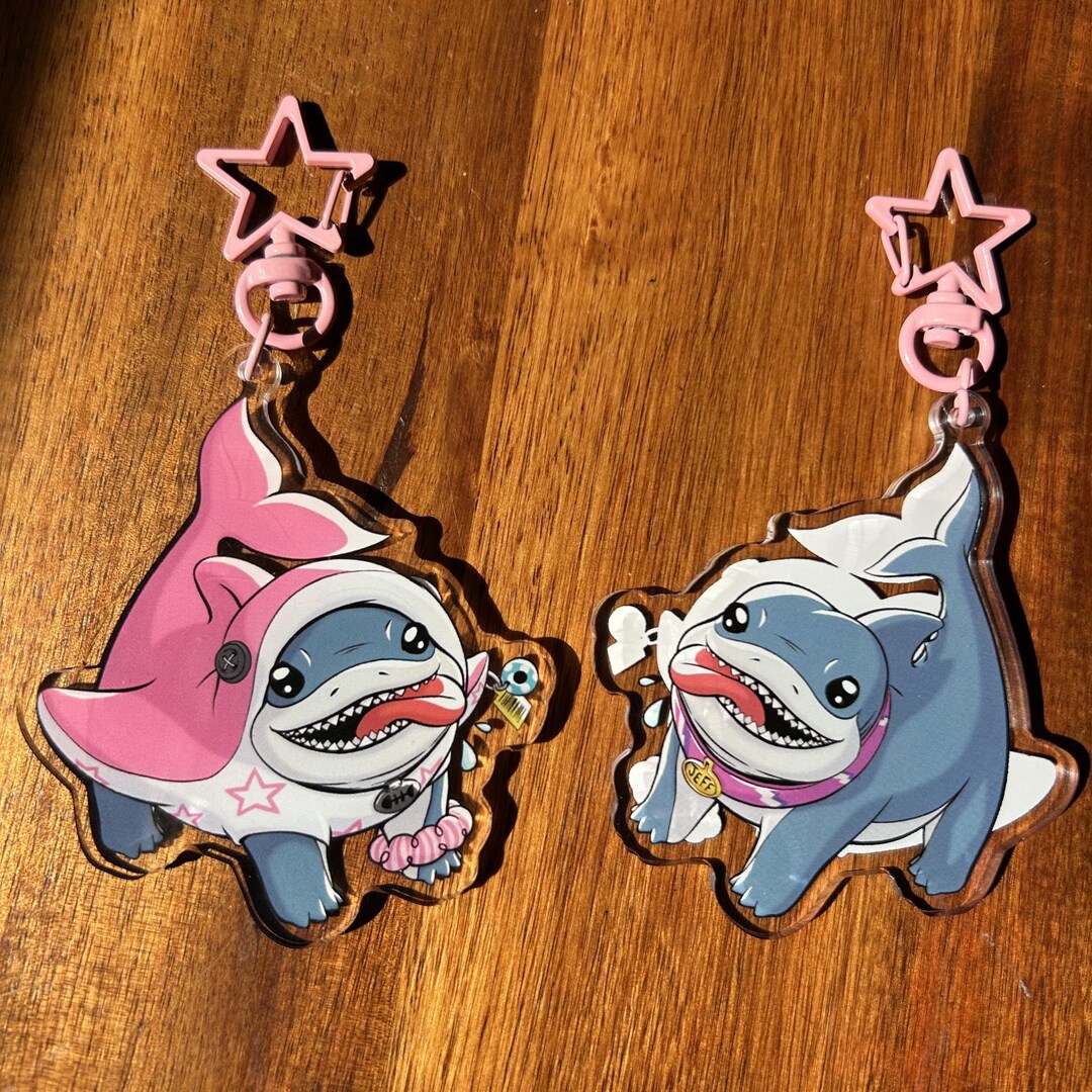 Jeff the Landshark Keychain Charm Marvel Rivals - Etsy