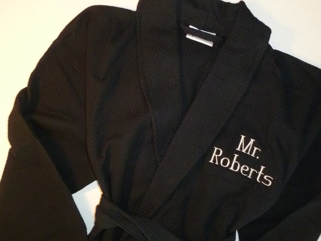 Monogram Robe All Cotton Full Length Kimono Diamond Robe Etsy