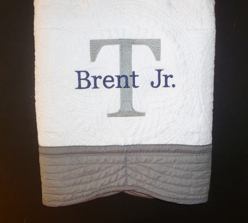 Personalized Baby Blanket Quilt Monogram Quilt Embroidered Etsy